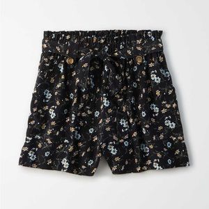 american eagle high waisted paper bag short size large new with tags